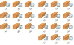 Profilmesser Abweiser-Paar 40x4 mm (2 Stk.) Profilmesser Abweiser-Paar 40x4 mm (2 Stk.)