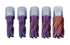 Bernardo HSSCO5-Kernbohrer CDS, nACO-beschichtet, 14/18/22 mm, Bohrtiefe 30 mm, 5 tlg. Bernardo HSSCO5-Kernbohrer CDS, nACO-beschichtet, 14/18/22 mm, Bohrtiefe 30 mm, 5 tlg.