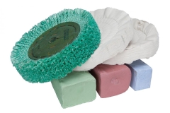 Bernardo Polierset für Edelstahl 250 x 25 x 20 mm, 6-tlg. Poliersets