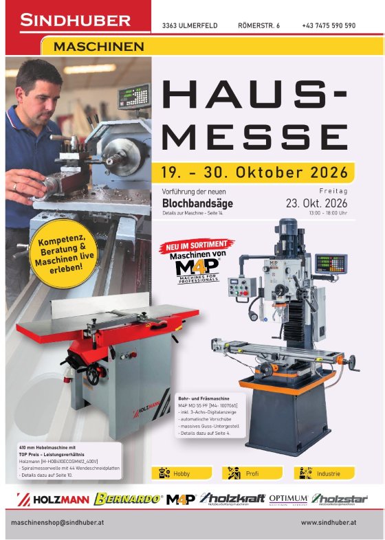 Titelseite der Hausmesse-Broschüre 2026